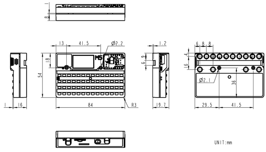 Mechanical Drawing - M5Stack Cardputer v1.1 Embedded Box Computer